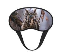 Owl on a Branch Sleep Mask for Side Sleeper, Blackout Eye Mask for Women Men, Zero Pressure Sleeping Masks Soft Breathable Eye Cover Comfortable Blindfold Eyeshade for Night Sleep