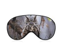 Owl on A Branch Sleep Mask, Ultra Soft Eye Mask for Sleeping with Adjustable Strap, Comfortable Lightweight Blindfold Eyeshade, Total Blackout Eye Cover for Night Sleep Travel Office Nap