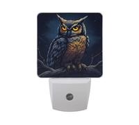 Owl on Branch Night Light Dusk to Dawn Sensor LED Night Dimmable Nightlight Lights Plug into Wall for Bedroom