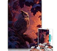 Owl on The Tree 1000 Piece Jigsaw Puzzles for Adults & Teens,Help The Brain Exercise Addictive Toys to Cultivate Patience A Work of Art (38x26cm)