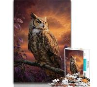 Owl on The Tree Jigsaw Puzzles for Adults 1000 Piece,Toys Educational Games Stress Relieving Suitable for Desktop Decoration 38x26cm