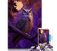 Owl on The Tree Jigsaw Puzzles for Teenagers 1000 Pieces,Learning Educational Toy for Is Ideal As A Gift for The Whole Family (50x75cm)