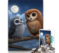 Owl on The Tree Jigsaws Puzzles 1000 Pieces for Teenagers Gifts,Challenging Difficult Deal As Gifts for The Whole Family 38x26cm