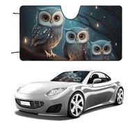 Owl on Tree Car Windshield Sun Shade Keep Car Interior Cool 51"x28" Folding Front Window Sun Shade, Heat Shield for SUV, Truck, Blocks UV