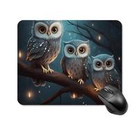 Owl on Tree Square Mouse Pad Portable Computer Mousepad with Non-Slip Rubber Base 20 * 25cm Ultra-Thin Gaming Mouse Mat for Computer Laptop Office Desk Accessories