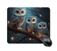 Owl on Tree Square Mouse Pad Portable Computer Mousepad with Non-Slip Rubber Base 25 * 30cm Ultra-Thin Gaming Mouse Mat for Computer Laptop Office Desk Accessories