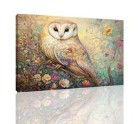 Owl Paint by Numbers for Adults with Frame, Flowers Paint by Number Canvas Kits with Acrylic Paints Brushes, Hobbies for Adults Women DIY Oil Painting Kits for Home Wall Decor Gifts 32x40 inch,kk-411