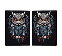 Owl Passport Holder for Women Men PU Leather Passport Travel Wallet with Multiple Pockets
