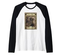 Owl Patience and Wisdom Screech Bird Gothic Tarot Raglan Baseball Tee