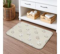Owl Pattern Quick Dry Bath Mat, Cute Cartoon Birds Absorbent Non Slip Shower Mat, Cozy Flannel Washable Bath Rugs for Bathroom Toilet Restroom Decorative 16x24 Inch