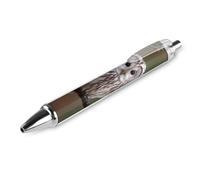 Owl Perched on A Branch Ballpoint Pens 0.5mm Fine Black Ink Retractable Writing Rollerball Pen for Home Office