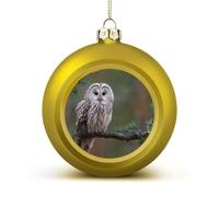Owl Perched on A Branch Cute Baubles Christmas Balls