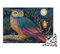 Owl Perched on An Old Tree BranchPuzzles 1000 Pieces for Adults for Adults 1000 Piece Puzzle Educational Challenge Games Home DecoratioDiamond Painting Style