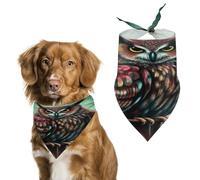 Owl Pet Scarfs Funny Adjustable Cat Scarves Washable Decorative Pet Triangle Bibs Bandanas for Medium Dog Pets for Pet Daily Wear Parties Modeling