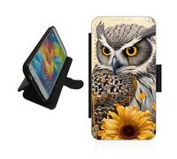 Owl phone case wallet For Apple iPhone/For Samsung Galaxy Silicone rubber holder flip case, PU leather back panel, card slots. protective Phone cover