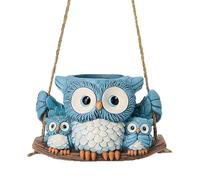 Owl Planter For Indoor Plants - Novelty Animal Planter Pot - Waterproof Cute Drainage Resin Creative Vase For Garden Home Workplace Table Desk Shelf