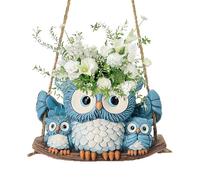 Owl Planter for Indoor Plants, Owl Planter, Plant Pot for Whimsical Animals, Creative Waterproof Drainage Resin Planter for Garden Workbench Work Bench by Lav