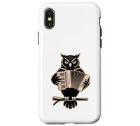 Owl Playing Accordion Folk Music Lover Case for iPhone X/XS