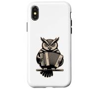 Owl Playing Accordion Folk Music Lover Case for iPhone X/XS