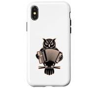 Owl Playing Accordion Folk Music Lover Case for iPhone X/XS