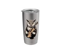 Owl Playing Violin Classical Orchestra Music Stainless Steel Insulated Tumbler
