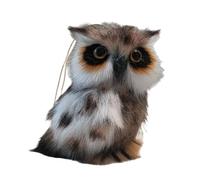 Owl Plush Toy - Soft Plush Toy, Vivid Eyes Detail | Cute Pendant Hanging Decoration Accessory, Adorable Bird Silhouette with B Attachment