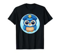 Owl Police Officer With Star T-Shirt