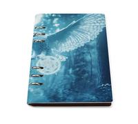 Owl Portable Refillable Notebook A5 Binder 6 Ring Planner Book Cover PU Leather Notebooks with 90 Sheets Paper