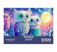 Owl Premium 1000-Piece Jigsaw Puzzles for Adults Offering A Challenging Educational Games Experience - A Perfectly Suited Gift for Adults And Kids Age 12 Years And Up to Explore Together 52x38cm