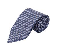 Owl Print Silk Tie - male - Ferragamo - Ties - Blue - ONE SIZE - Accessories ONE SIZE