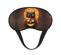 Owl Pumpkin Happy Halloween 1 Blocking Light Mask Sleep Aid, Comfortable Blackout Sleep Mask for Travel Yoga, Soft Eye Cover