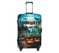 Owl Pumpkin Happy Halloween Luggage Cover Suitcase Trolley Case Protector Elastic Washable Anti Scratch Fit 18-32 Inch