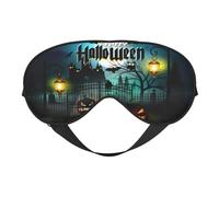 Owl Pumpkin Happy Halloween Sleep Eye Mas Updated Design Light Blocking Night Eye Blinder Men Women Shift Work Travel