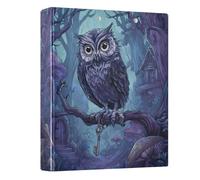 Owl Purple 3 Ring Binders 1.5 Inch Clear View Three Ring Binders Versatile Binder Fits 200 Sheets 1 Pack