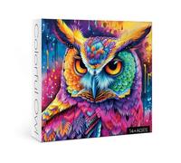 Owl Puzzle 1000 Piece for Adults, Colorful Owls Jigsaw Puzzles Beautiful Bird Art, Funny Rainbow Animal Puzzle As Home Decor