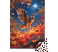 Owl Puzzle 1000 Pieces Fly Decoration Puzzle for Adults And Kids Gift High Difficulty Game Challenging Puzzles Home Game 1000pcs (75x50cm)