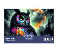 Owl Puzzles 1000 Pieces for Adults And Kids Cool Raptors Challenge High Difficulty Family Puzzle Game Birthday Gifts Beautiful Decoration 38x26cm/1000pcs