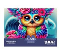 Owl Puzzles 1000 Pieces for Adults And Kids Cool Raptors Unique Challenge Games Family Puzzle Game Relaxing Decor Gift Beautiful Decoration 70x50cm/1000pcs