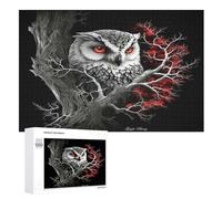 Owl Puzzles 1000 Pieces Wooden Jigsaw Puzzle for Adults Brain Exercise Challenge Game Gift for Kids Children Jigsaws （75×50cm）