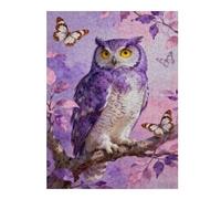 Owl Puzzles for Adults 500 Pieces, Bird Nature Art Jigsaw Puzzle, Funny Wisdom Owl Animal Artwork, Challenging Family Game, Relaxing Home Decor Puzzle Gift for Adults, Seniors, 20.5x15 in