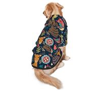 Owl Rabbit Bird Fox Print Dog Hoodie Pet Sweatshirt, Warm, Soft And Breathable Hooded Clothes For Medium To Large Dogs, Easy-To-Wear Design, For Winter And Fall