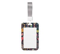 Owl Rabbit Bird Fox Print Id Card Holder,Badge Holder with Lanyard,Work Pass Protector for Office Staff School Nurse