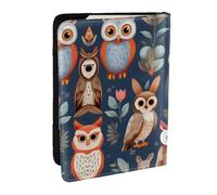 Owl Rabbit Bird Fox Print Passport Holder Cover Wallet Passport Cover, Passport Wallet Case for Cards and Documents