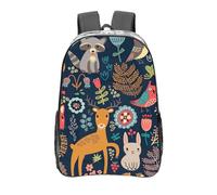 Owl Rabbit Bird Fox Print School Transparent Backpack Pvc Clear Bag Daily Necessities Work Travel Boys Girls