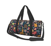 Owl Rabbit Birds Fox Print Travel Duffel Bag, Foldable Gym Bag Overnight Weekend Bags for Women, Large Holdall Bag Cabin Bag for Sports and Travel