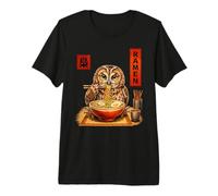 Owl Ramen Japanese Art Bird Funny Anime Graphic Tee Kawaii Premium T-Shirt