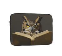 Owl Reading A Book Laptop Sleeve Case 13 Inch Suitable for Notebook Computer Tablet Traveling Carrying Simple Case