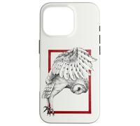Owl Red Frame Tattoo Aesthetic Dotwork Case for iPhone 16 Pro