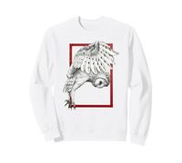 Owl Red Frame Tattoo Aesthetic Dotwork Sweatshirt