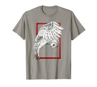 Owl Red Frame Tattoo Aesthetic Dotwork T-Shirt